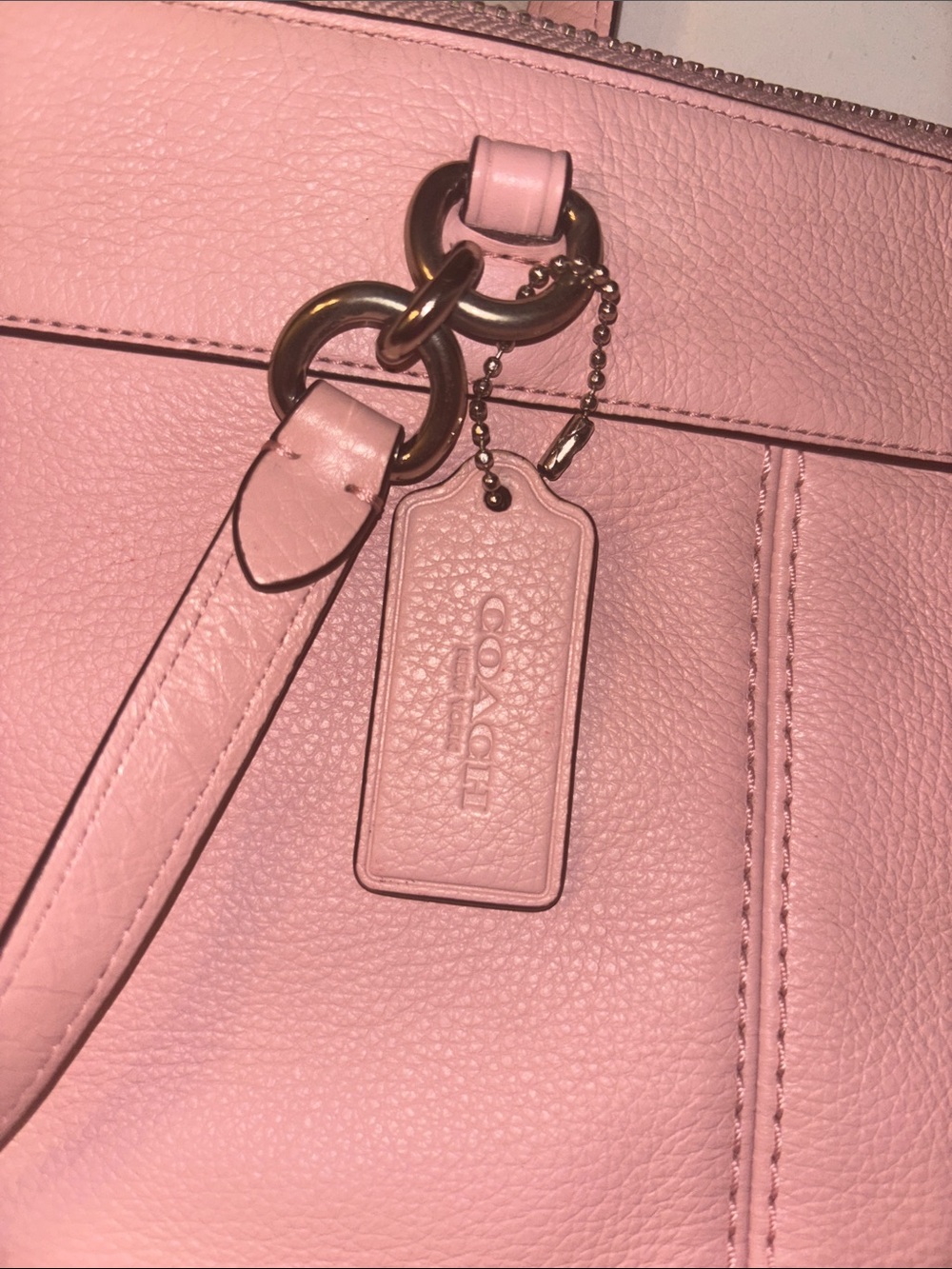 Coach Blush Pink Leather Satchel - Picture 6 of 7